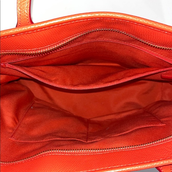 Coach Red Leather City Tote Bag Zip Top - Picture 11 of 11